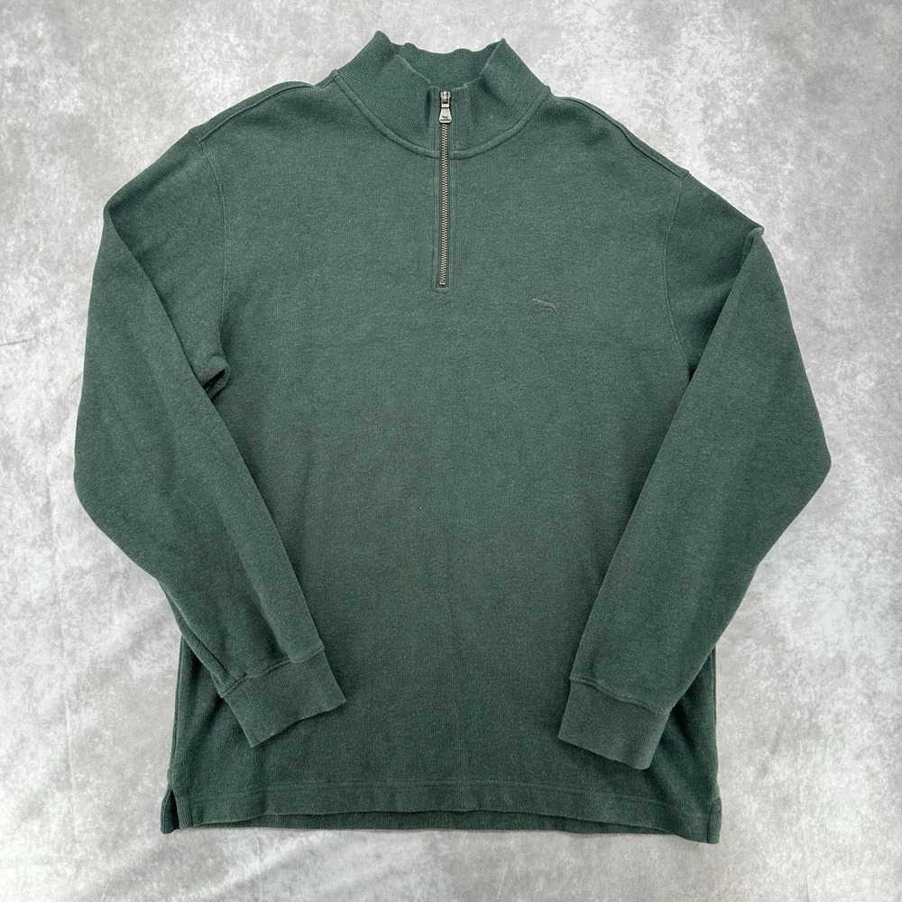Rodd & Gunn Green Quarter 1/4 Zip Knit Pullover Sweater Men's Size Large - Picture 2 of 11